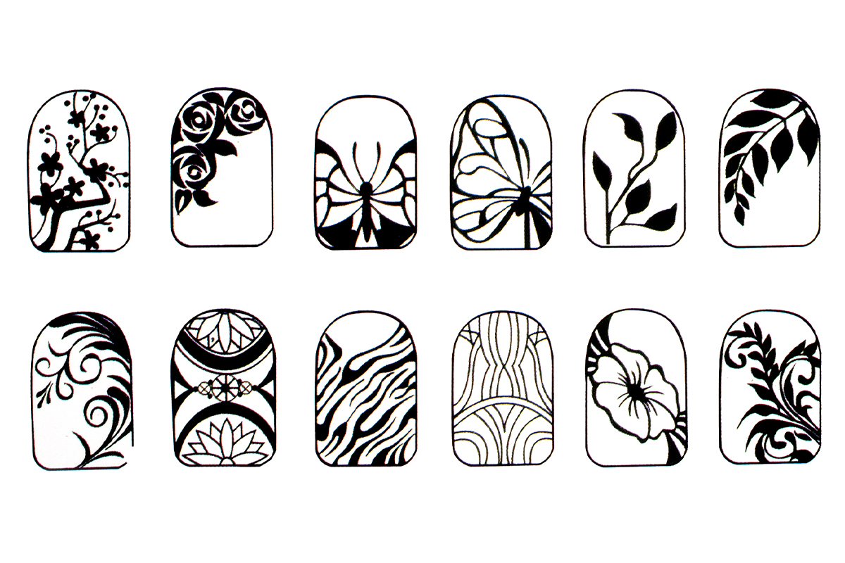 Jolifin LAVENI Nail Art Training Card No. 6