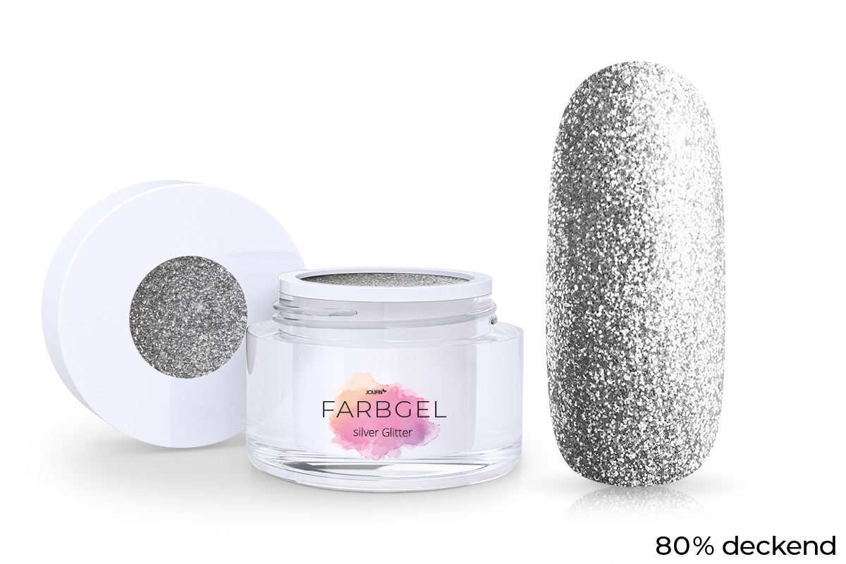 Jolifin Farbgel silver Glitter 5ml