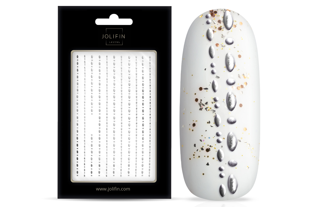 Jolifin LAVENI XL Sticker - Stripes Kette silver
