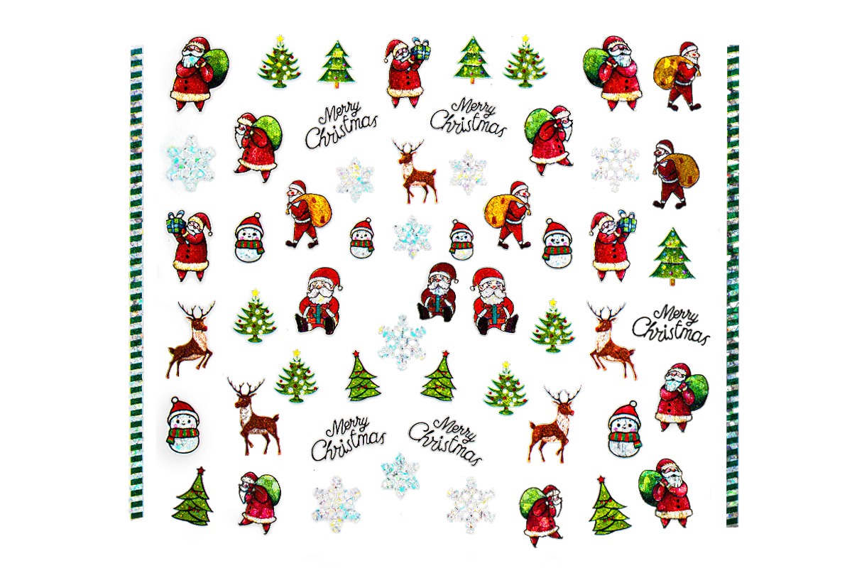 Jolifin LAVENI XL Sticker - hologram christmas No. 3