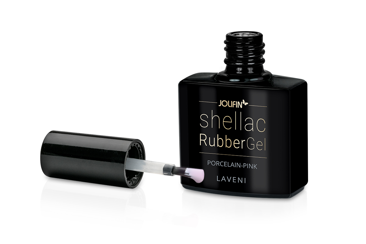 Jolifin LAVENI Shellac RubberGel - porcelain pink 10ml