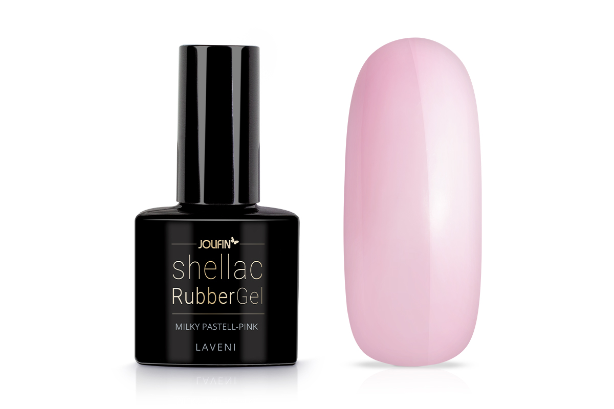 Jolifin LAVENI Shellac RubberGel - milky pastell-pink 10ml