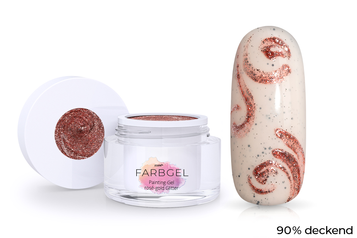 Jolifin Painting-Gel - rosé-gold Glitter 5ml