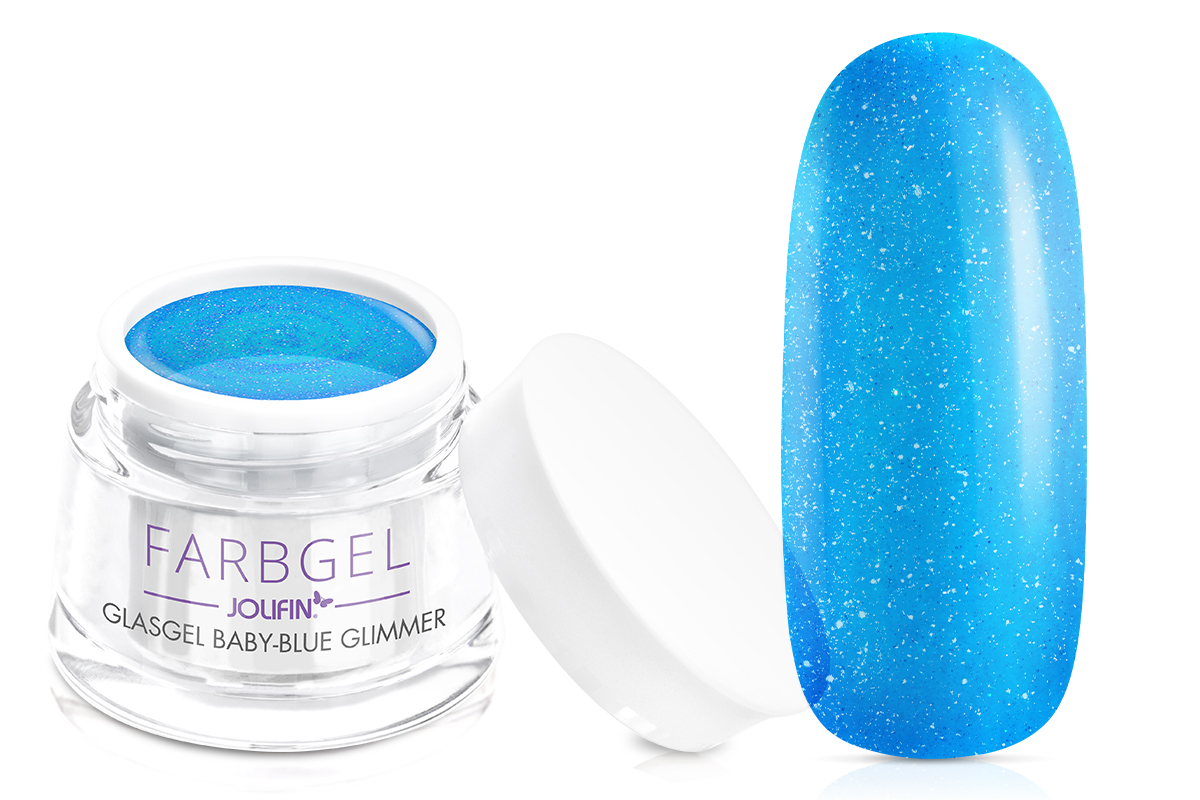 Jolifin Glasgel baby-blue Glimmer 5ml 