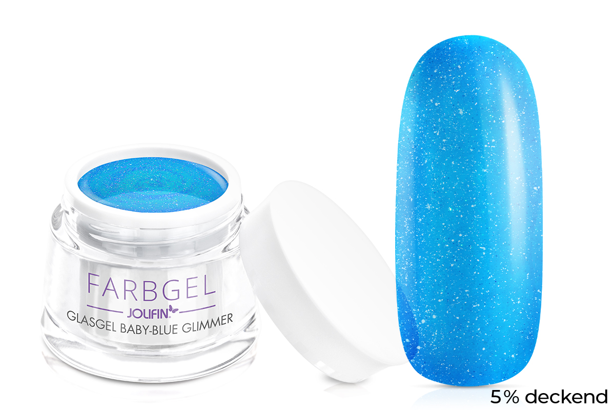 Jolifin Glasgel baby-blue Glimmer 5ml 