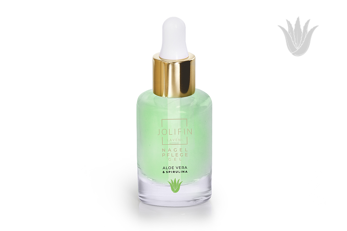 Jolifin LAVENI Nail Care Gel - Aloe Vera & Spirulina 10ml 