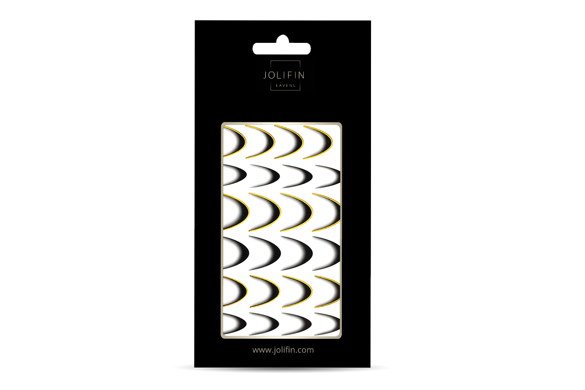 Jolifin LAVENI XL Sticker - Ombre French gold & black