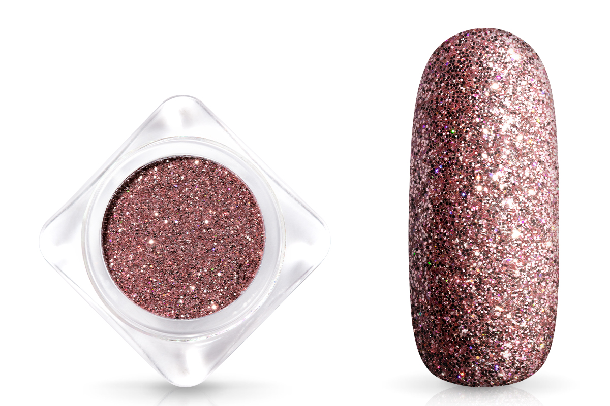 Jolifin Glitterpuder - rosé hologramm