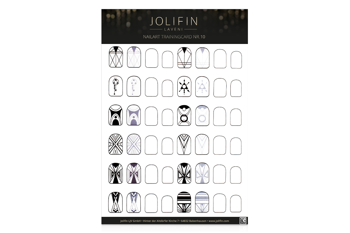 Jolifin LAVENI Nailart Trainingcard Nr. 10