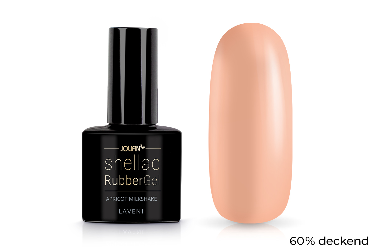 Jolifin LAVENI Shellac RubberGel - apricot milkshake 10ml