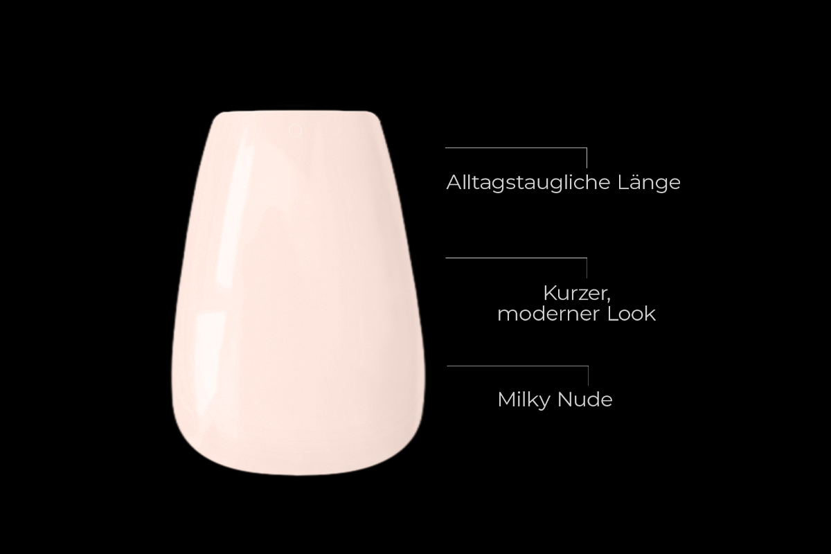 Jolifin 150 tip box Press-On Coffin - short milky nude