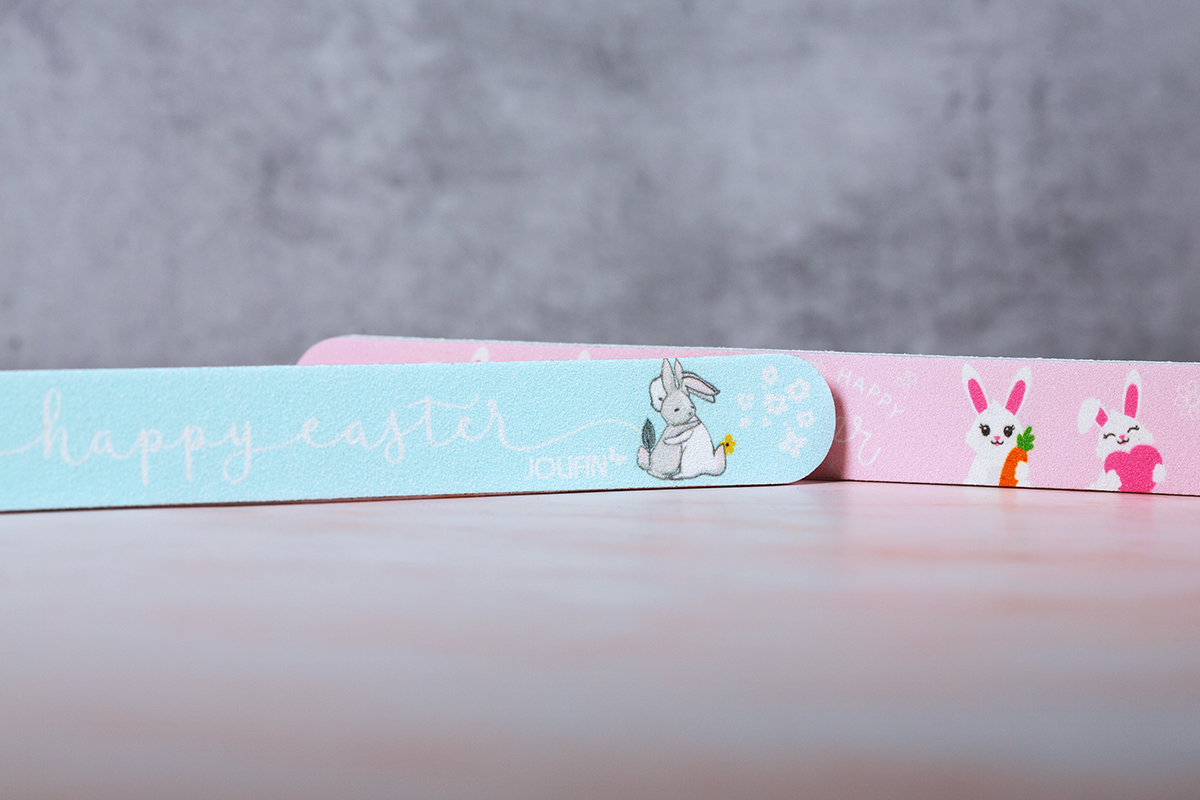 Jolifin Osterfeile Happy Easter - pastell-blau 100/180