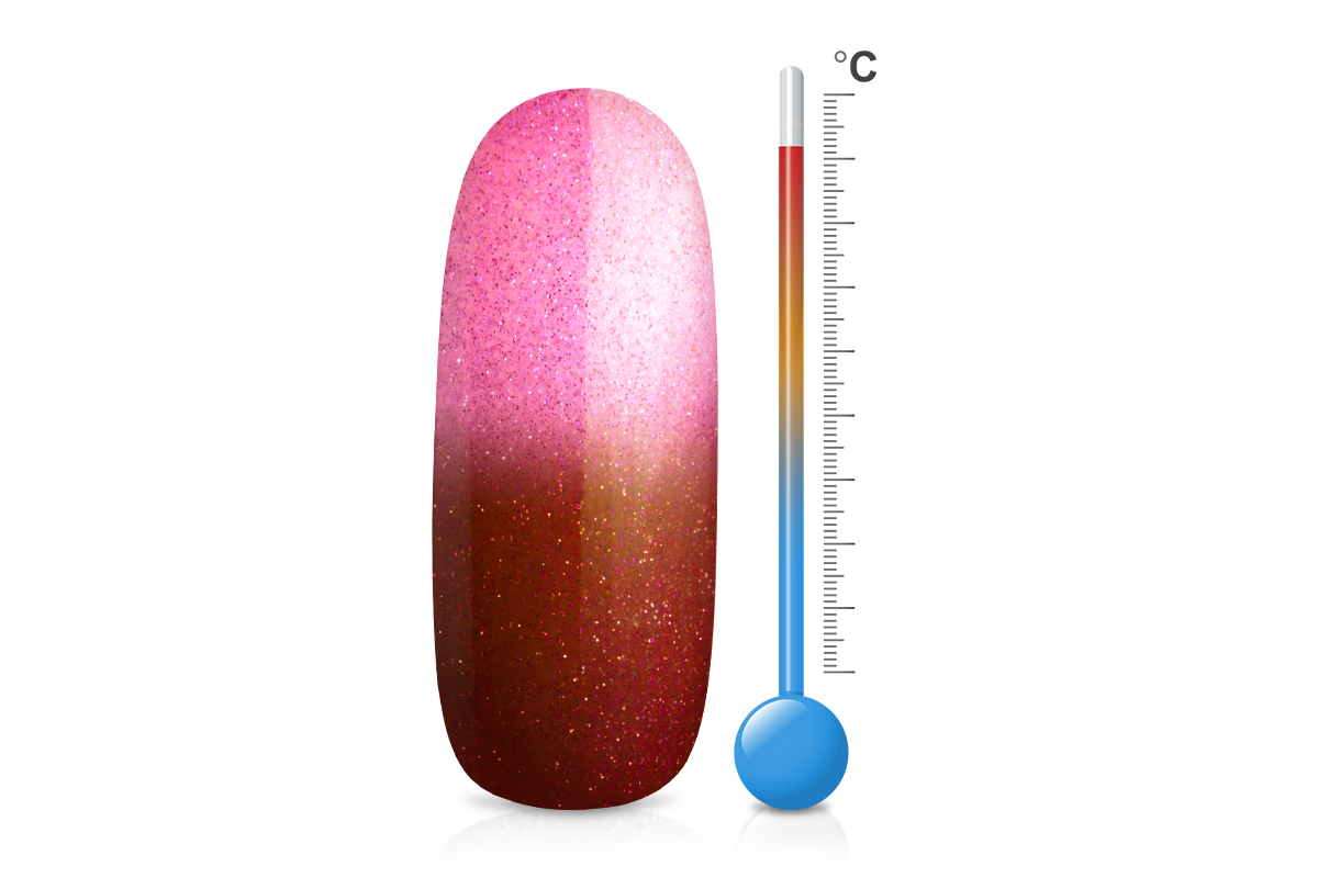 Jolifin Thermo Farbgel hot pink glitter 5ml