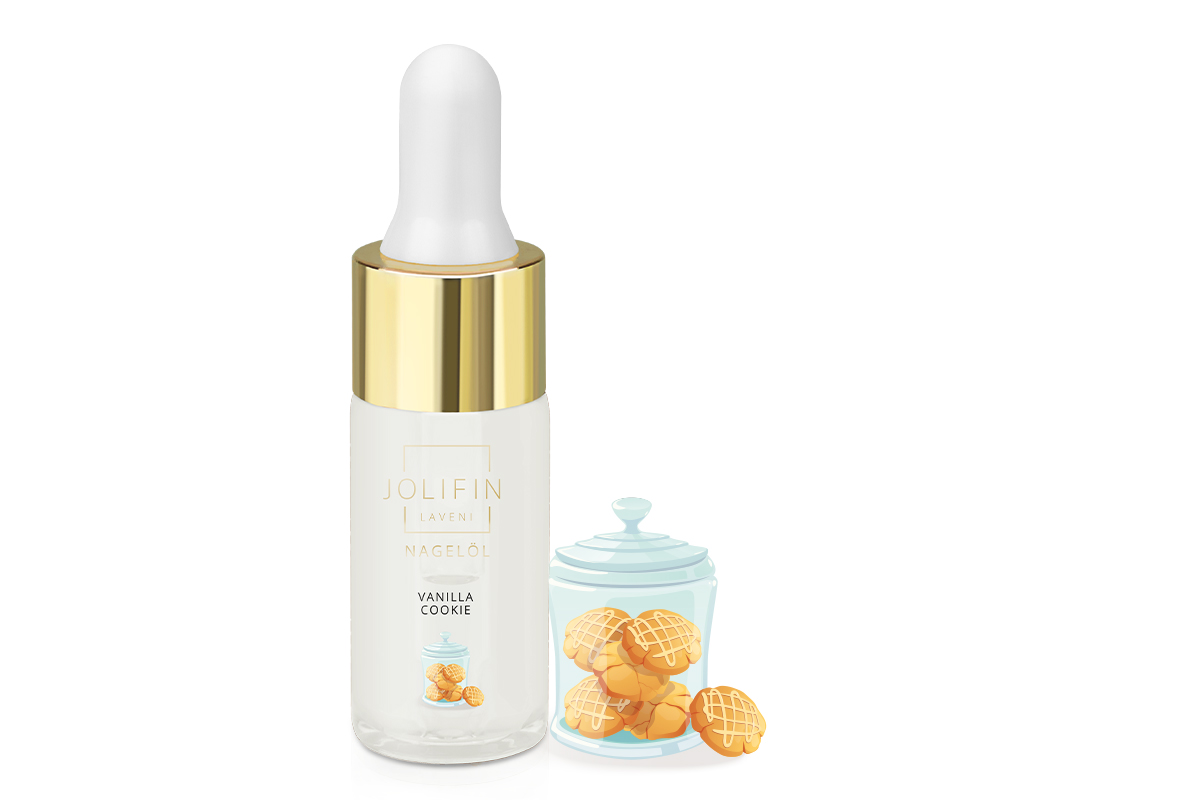Jolifin LAVENI Nagelöl - Vanilla Cookie 10ml