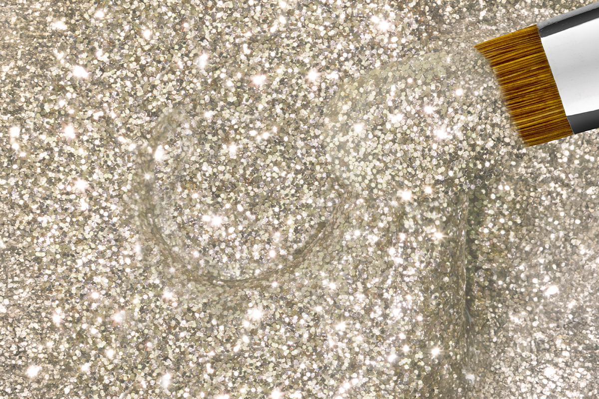 Jolifin LAVENI Farbgel - champagne Glitter 5ml