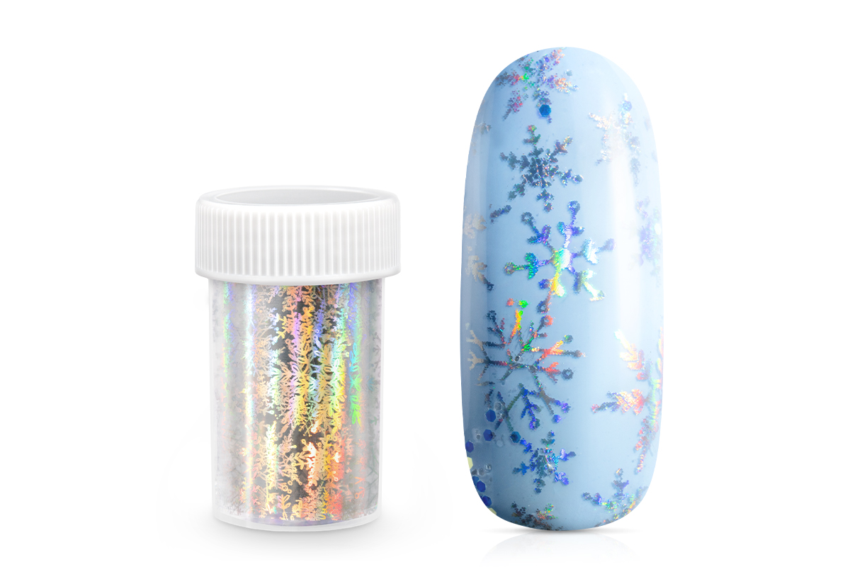 Jolifin Transfer Nagelfolie XL - silver snow