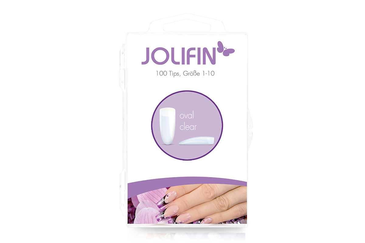 Jolifin 100er Tipbox oval - clear