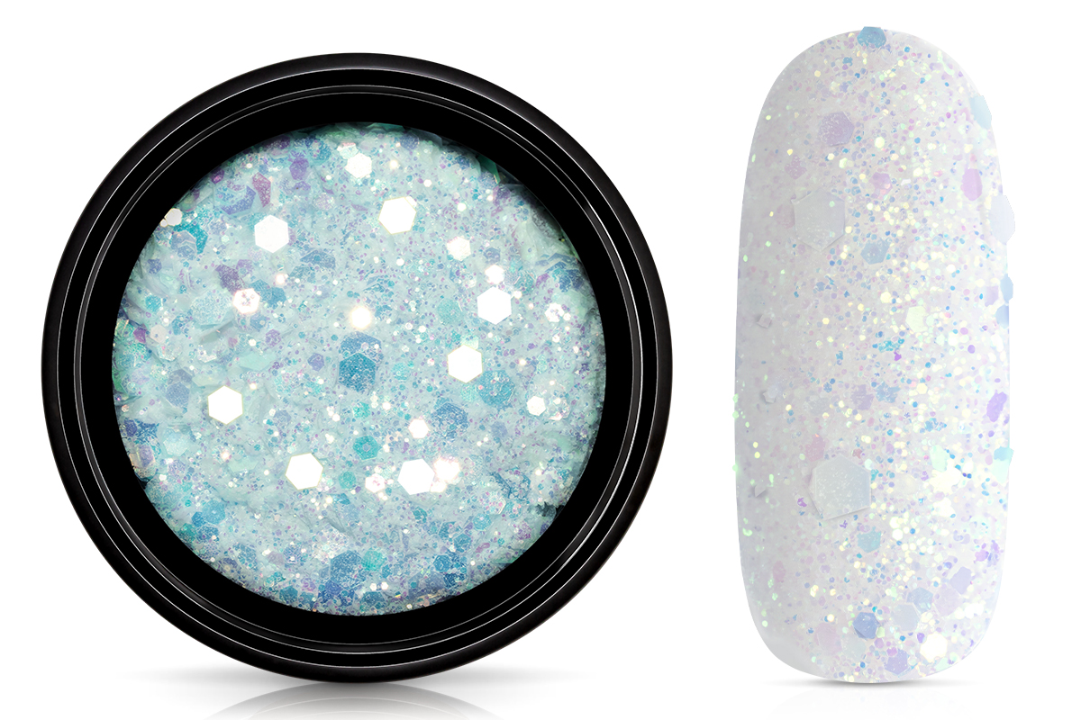 Jolifin LAVENI Solar & Nightshine Glitter - white-lilac