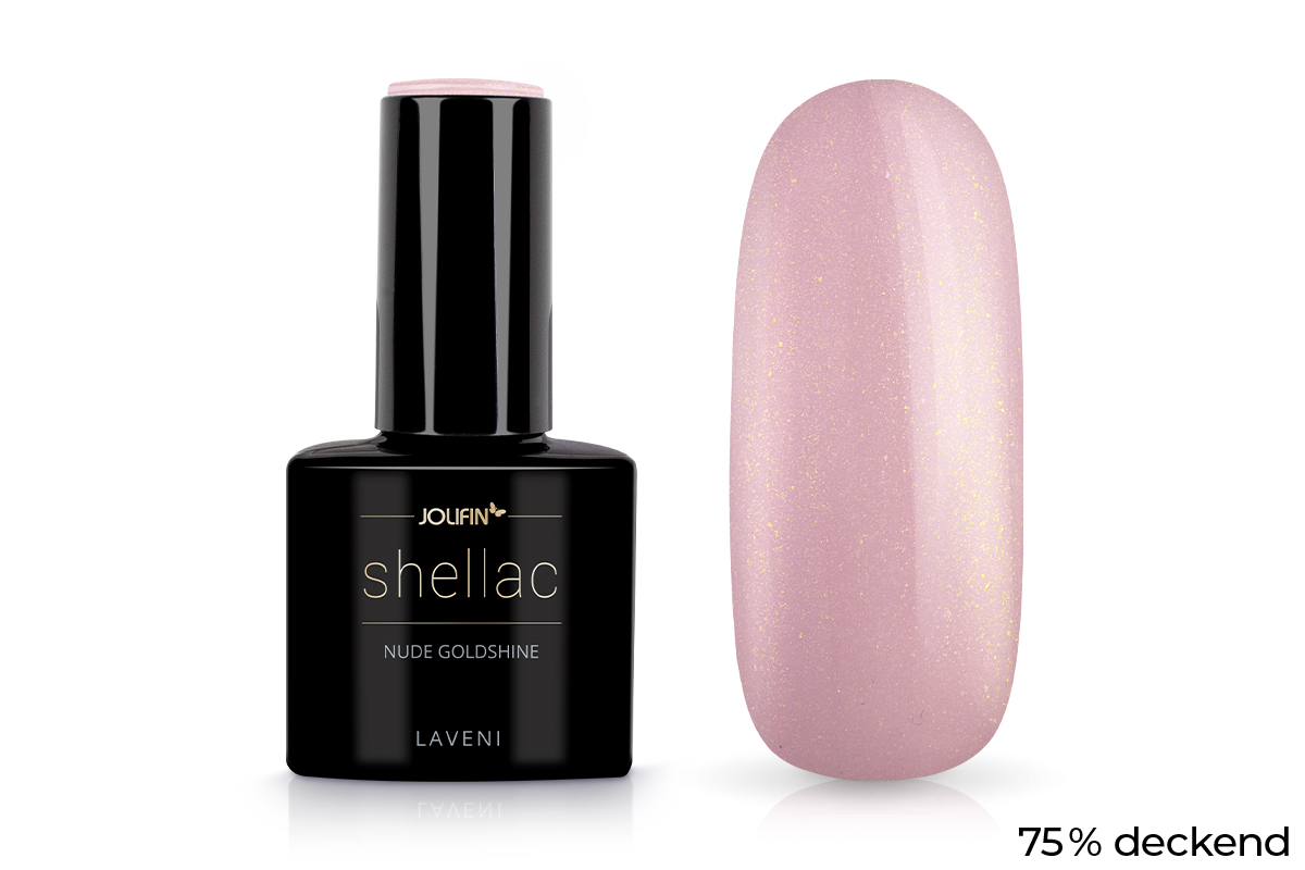 Jolifin LAVENI Shellac - nude goldshine 10ml