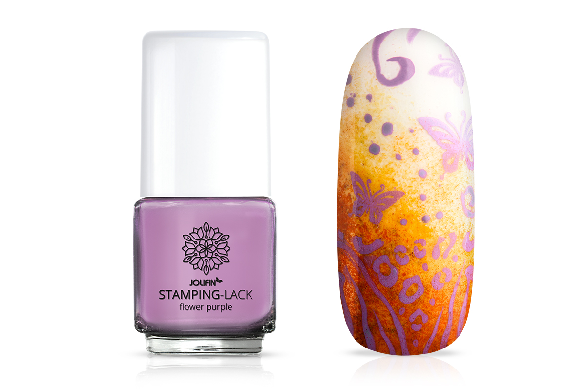 Jolifin Stamping-Lack - flower purple 12ml