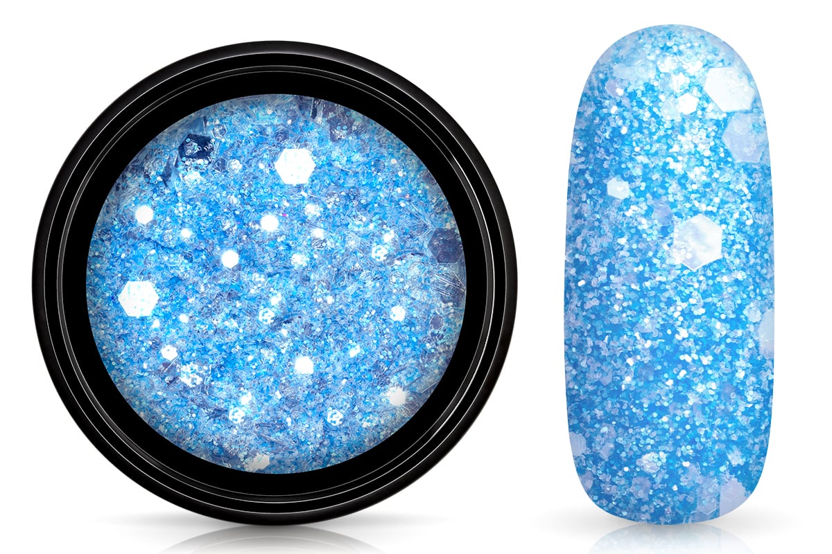 Jolifin LAVENI Crystal Glitter - pastell neon-blue