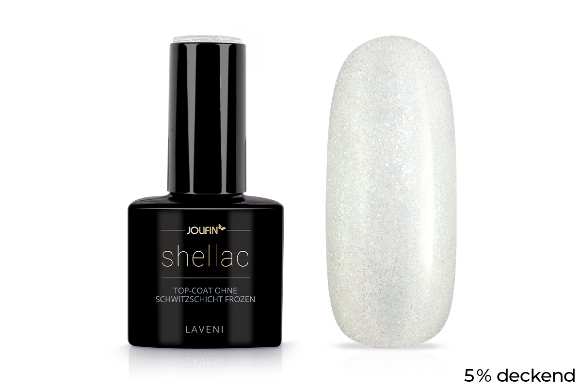 Jolifin LAVENI Shellac - Top-Coat ohne Schwitzschicht frozen 10ml