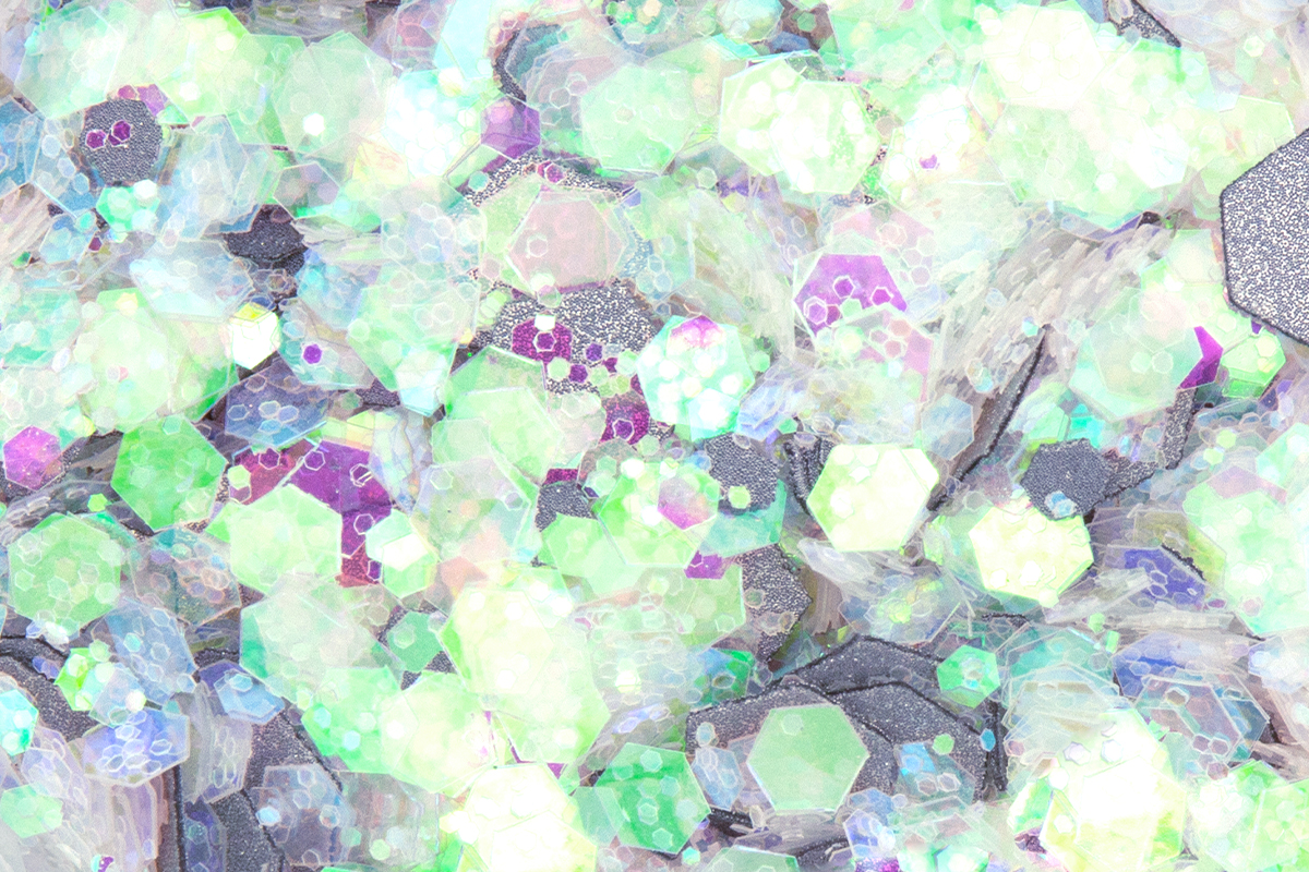 Jolifin Neon Aurora Glitter - white ice