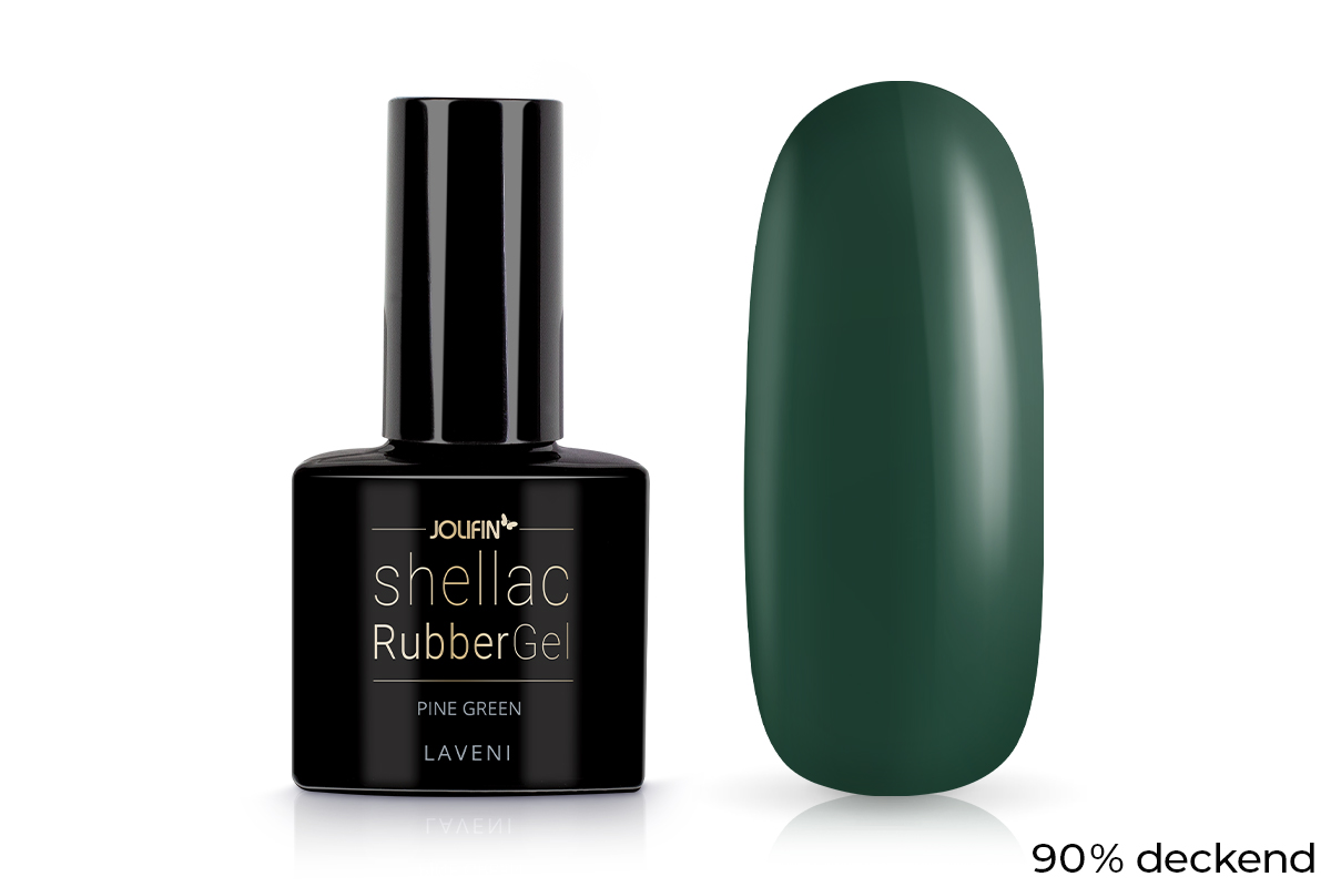 Jolifin LAVENI Shellac RubberBase - pine green 10ml
