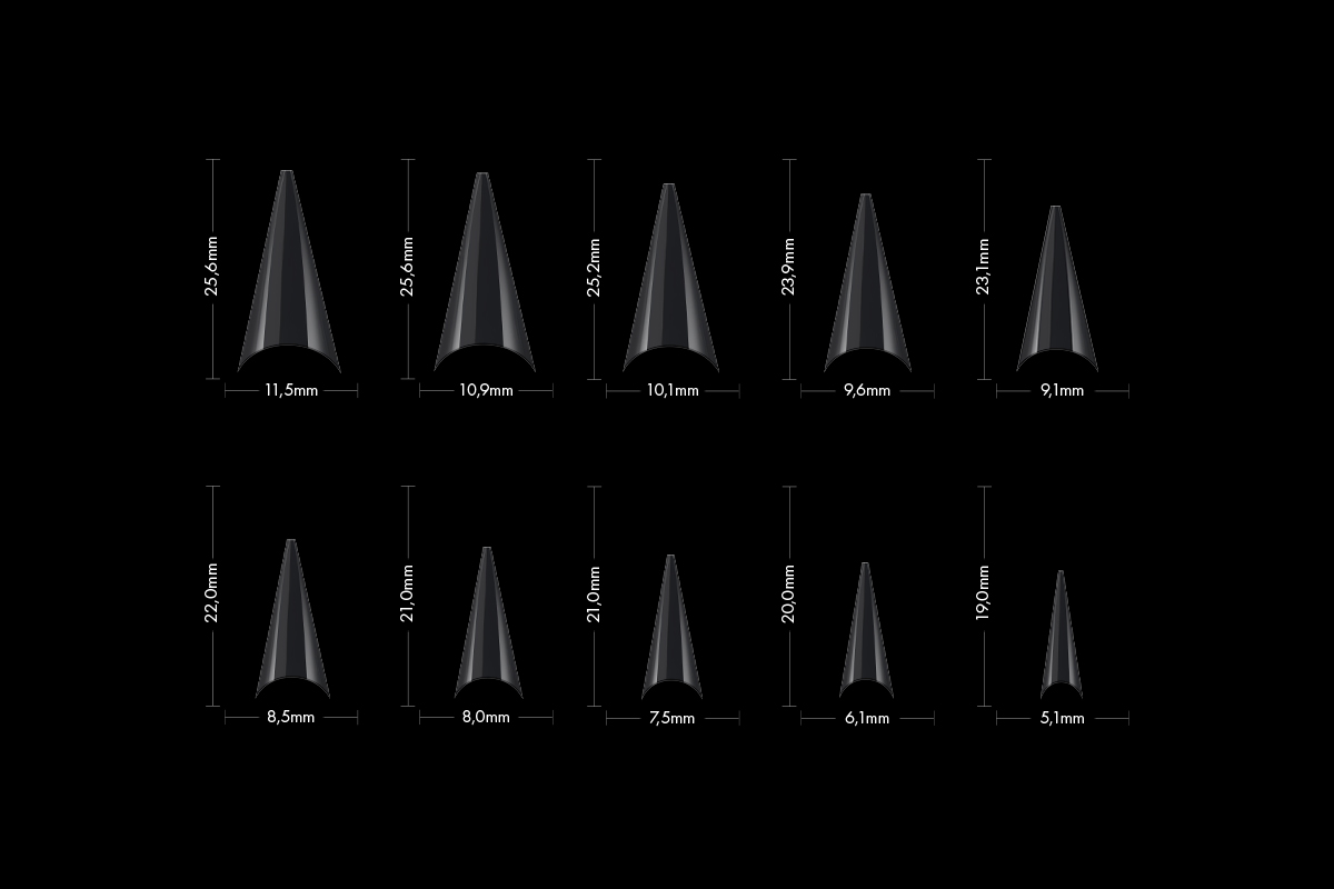 Jolifin 100er Tipbox - classic Stiletto clear