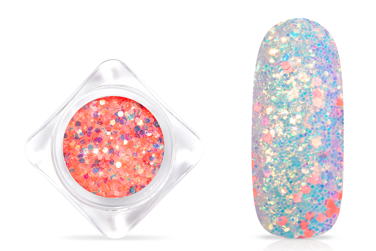 Jolifin Neon Mermaid Glitter - peach