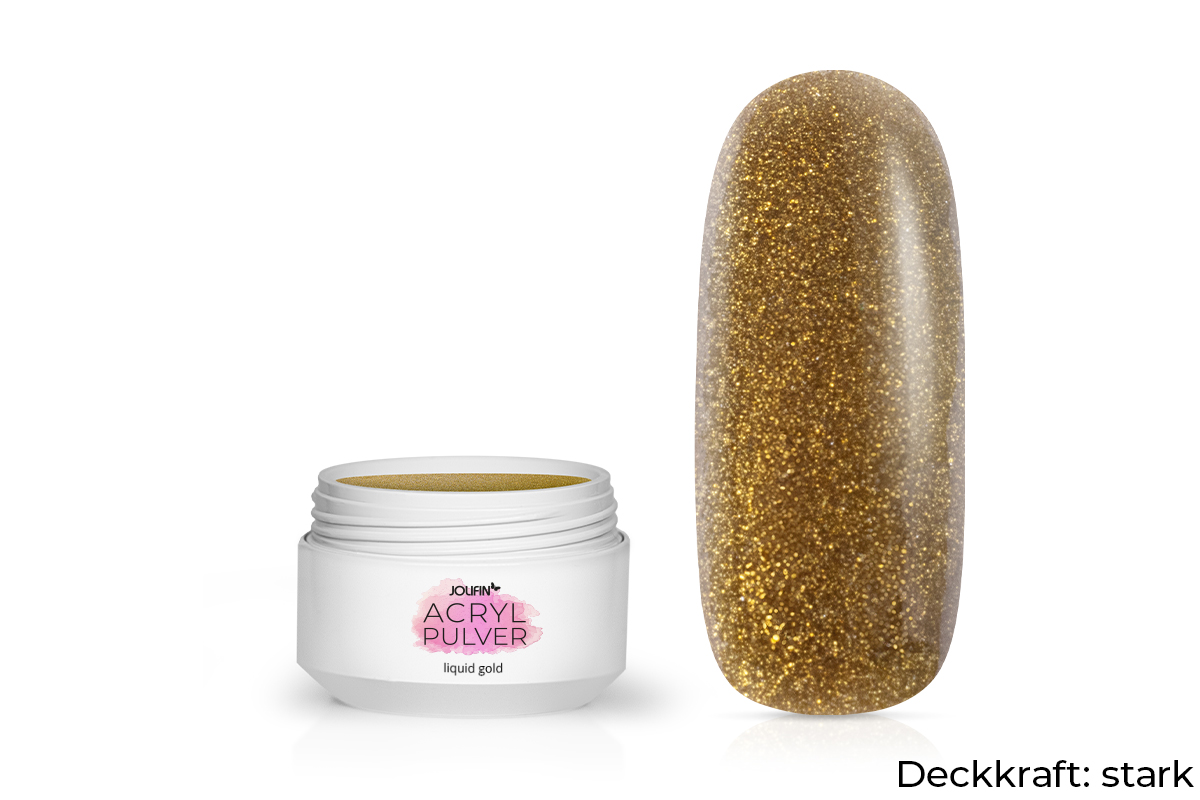 Jolifin Acryl Farbpulver - liquid gold 5g