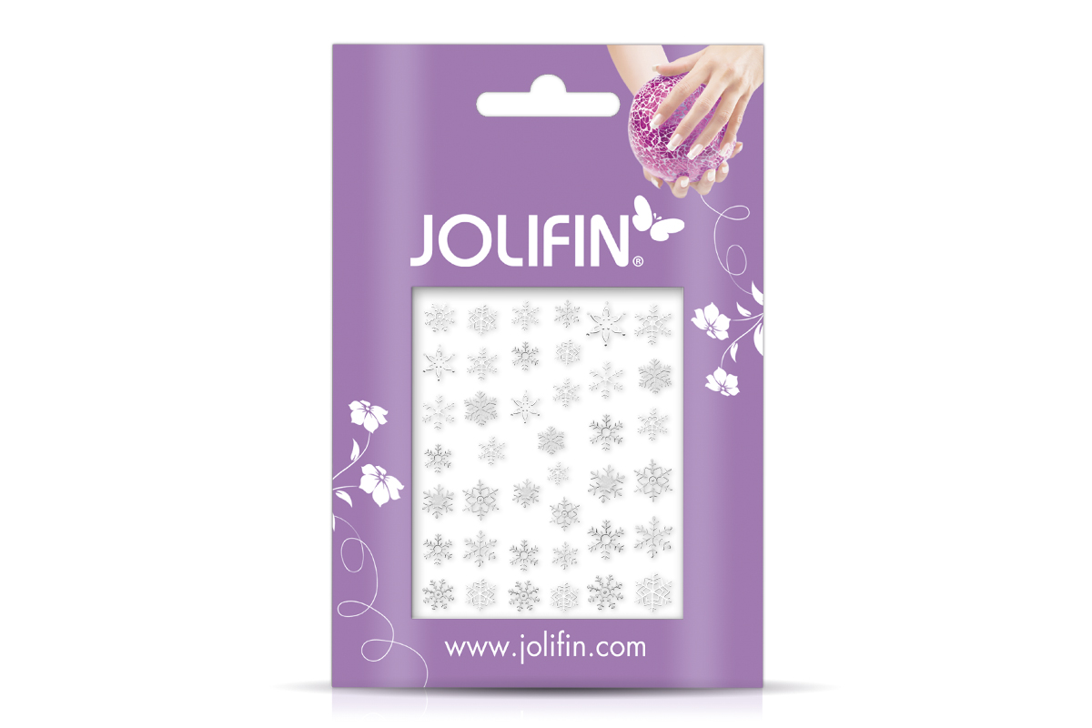 Jolifin Sticker Schneeflocke - silber