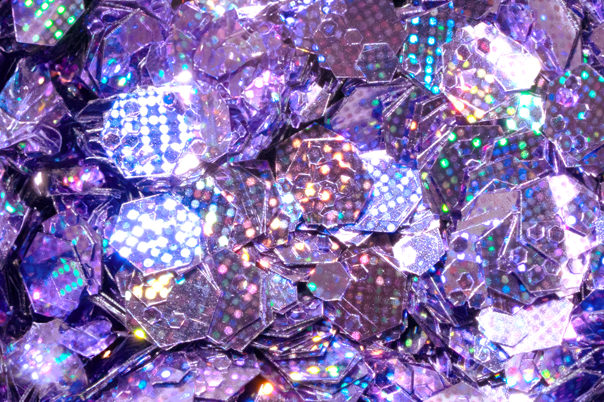 Jolifin Hexagon Glittermix - hypnotic pastel-lavender