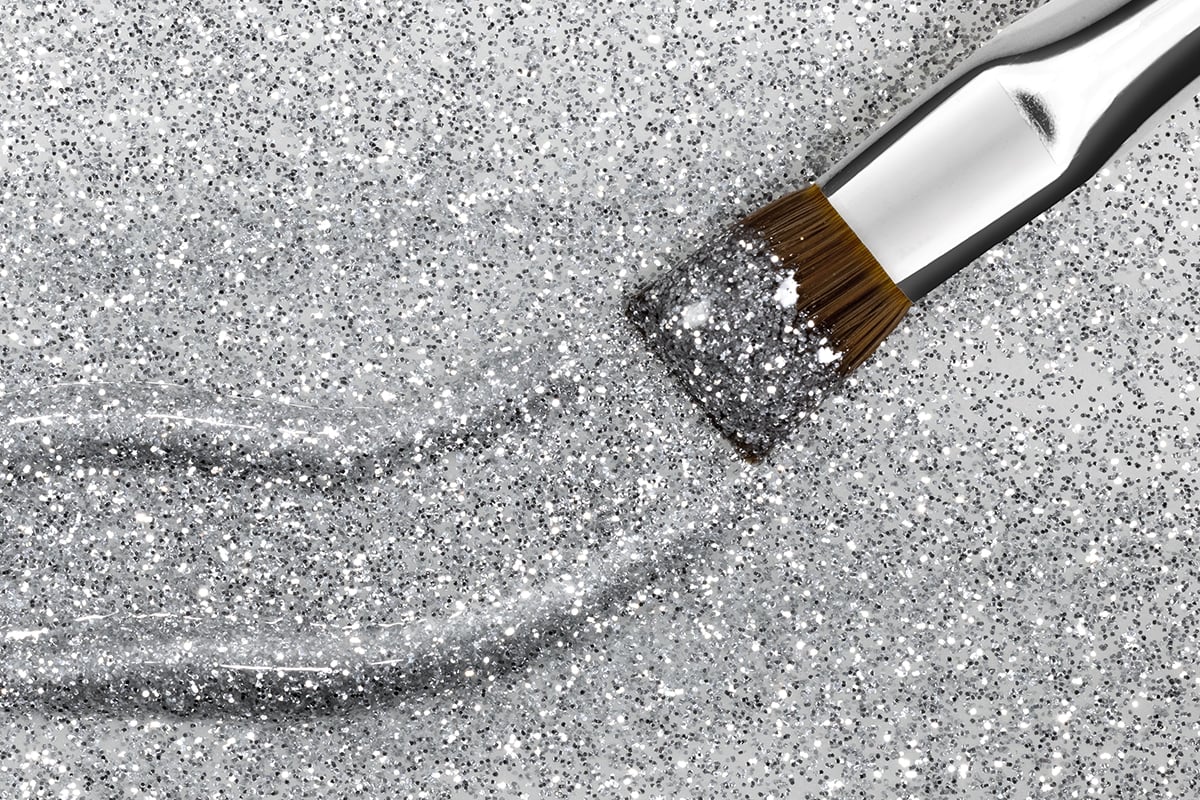 Jolifin colour gel silver glitter 5ml