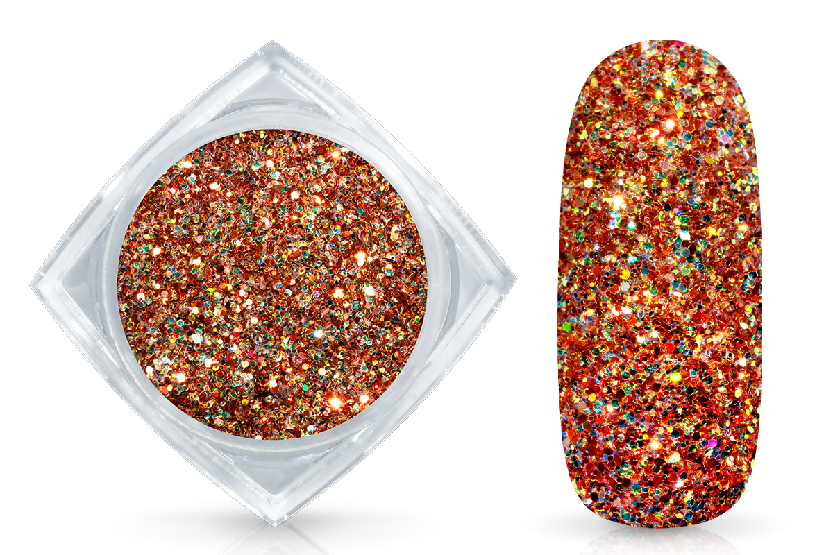 Jolifin Glitterpuder - hologramm copper