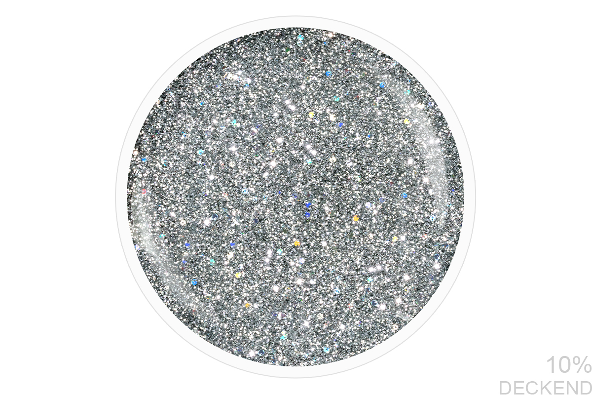 Jolifin LAVENI Shellac - silver Glitter 10ml