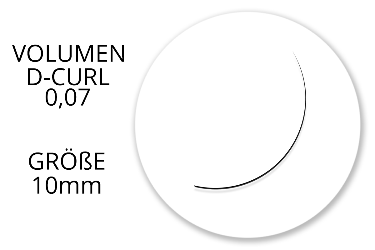 Jolifin Lashes - SingleBox 10mm - Volumen D-Curl 0,07