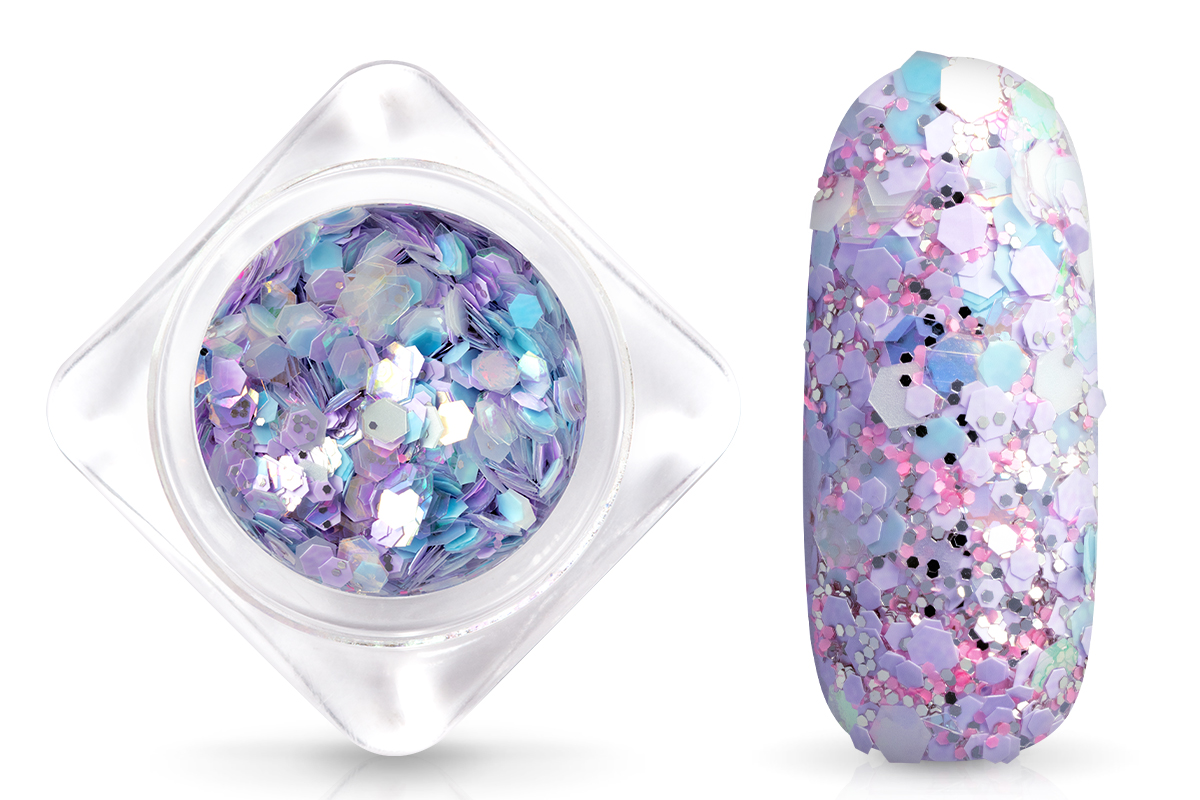 Jolifin Hexagon Glittermix - pastel dream