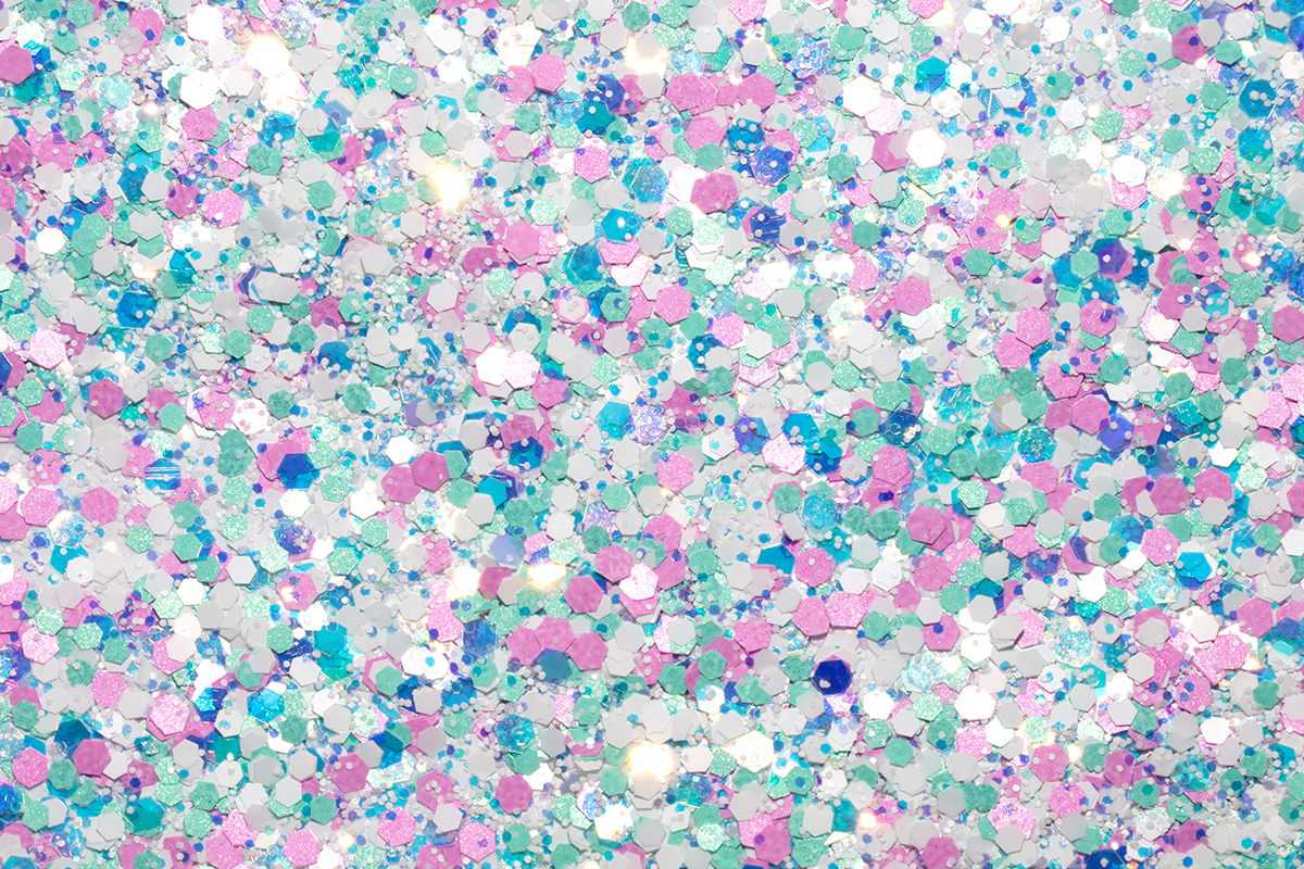 Jolifin Candy Glitter - white mix