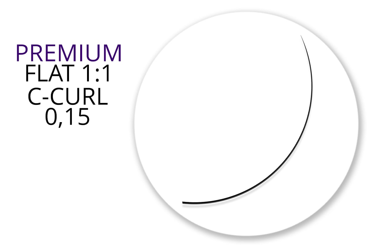 Jolifin Lashes - Premium MixBox Flat - 1:1 C-Curl 0,15