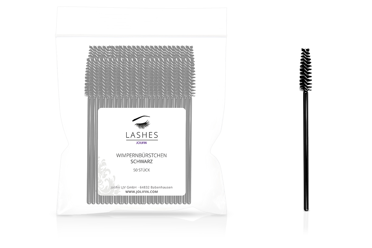 Jolifin Lashes - Wimpernbürstchen schwarz 50Stk