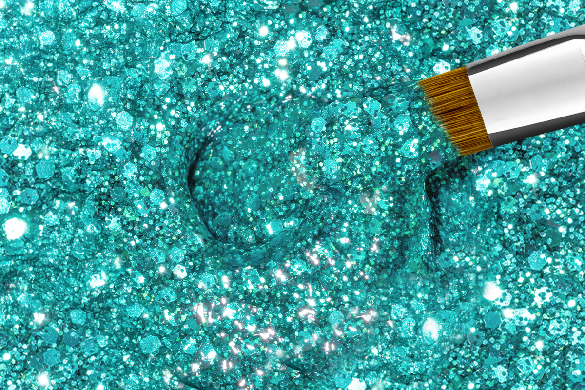 Jolifin Farbgel türkis Glittermix 5ml