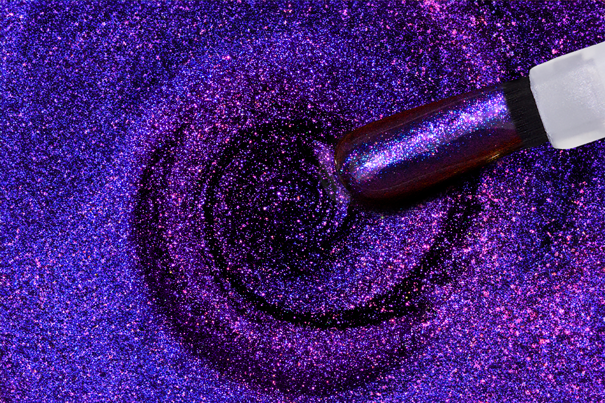 Jolifin LAVENI Shellac PeelOff - Cat-Eye 9D FlipFlop galaxy 10ml