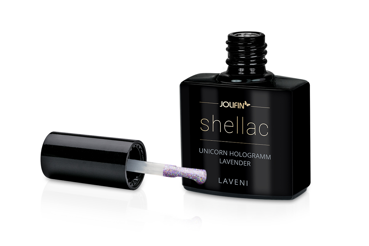 Jolifin LAVENI Shellac - unicorn hologramm lavender 10ml