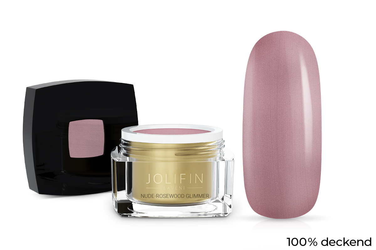 Jolifin LAVENI Colour Gel - nude-rosewood Glimmer 5ml