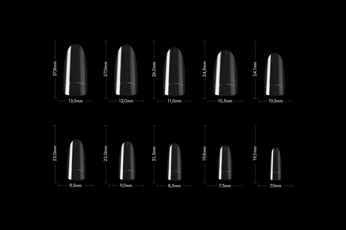 Jolifin 100 tip box oval - clear