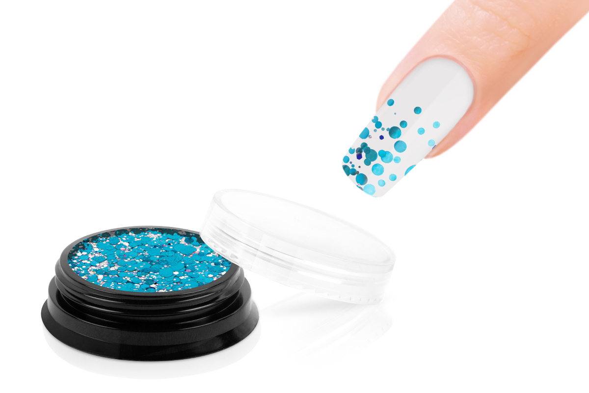 Jolifin LAVENI Glossy Mirror Glitter - türkis