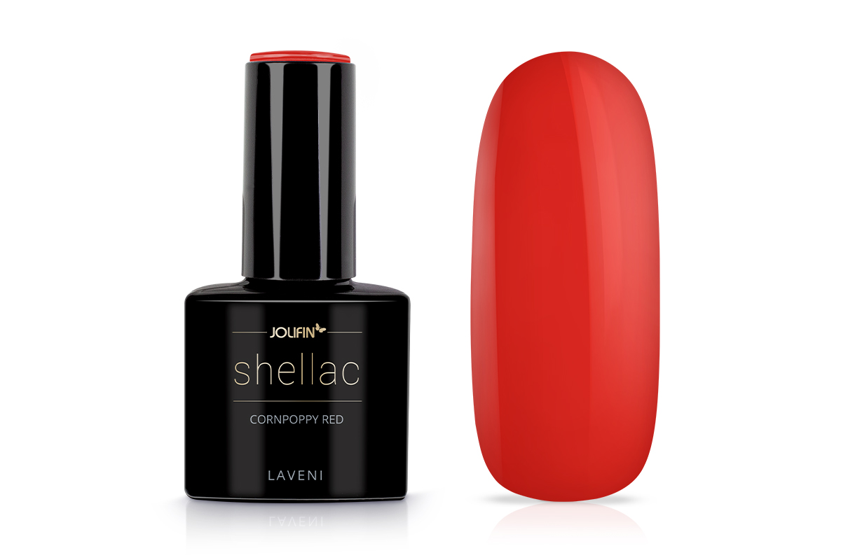 Jolifin LAVENI Shellac - cornpoppy red 10ml