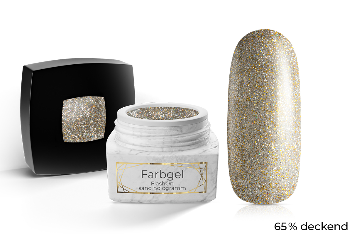 Jolifin LAVENI PRO Farbgel - FlashOn sand hologramm 5ml