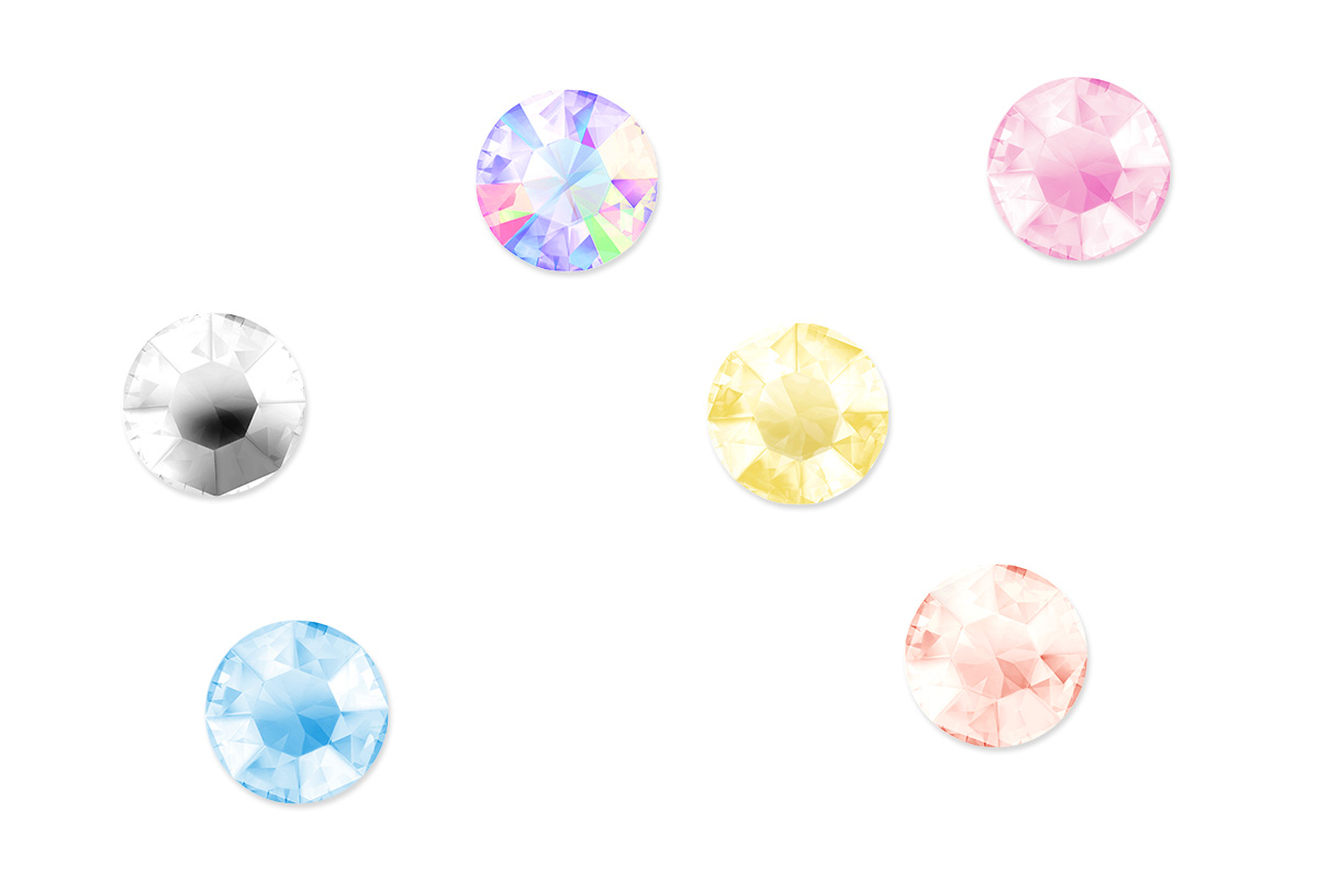 Jolifin LAVENI Strass-Display XL - 1,2mm pastell
